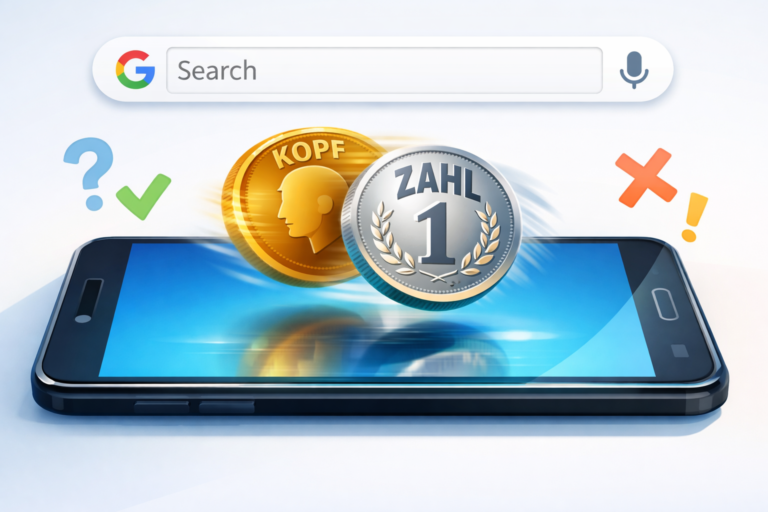 Google Münzwurf