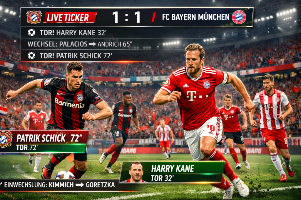 Ticker: Teilnehmer: Bayer Leverkusen Gegen fc Bayern München